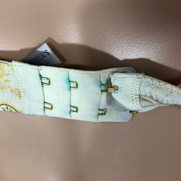 Victoria's Secret Heavily Padded Push Up Bra Cream Floral Print 34DD - Picture 10 of 13